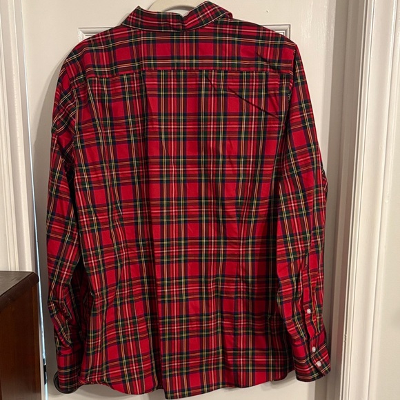 Lands' End Woman's Red Plaid Shirt - size 18 - Picture 6 of 8